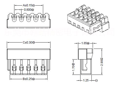 JST0.8MM SUR0.8MM HOUSING/WAFER、刺破式/镀金/镀锡连接器