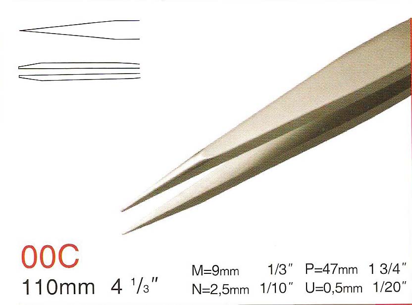供应坚硬牢固 尖头镊子\00C-SA