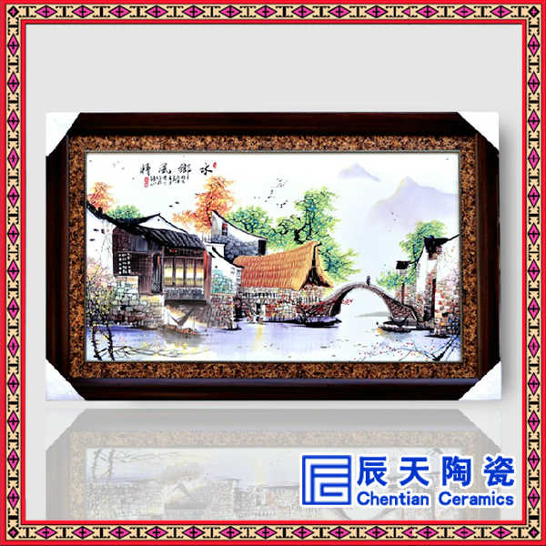 供应陶瓷瓷板画景德镇瓷板画厂商供应手绘陶瓷瓷板画青花粉彩瓷板画图片