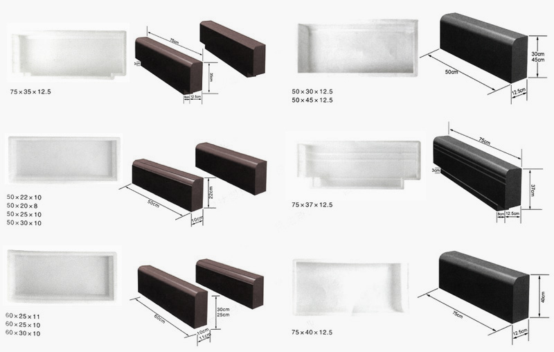 供应用于水泥生型模具的塑料路侧石模具批发【图】图片