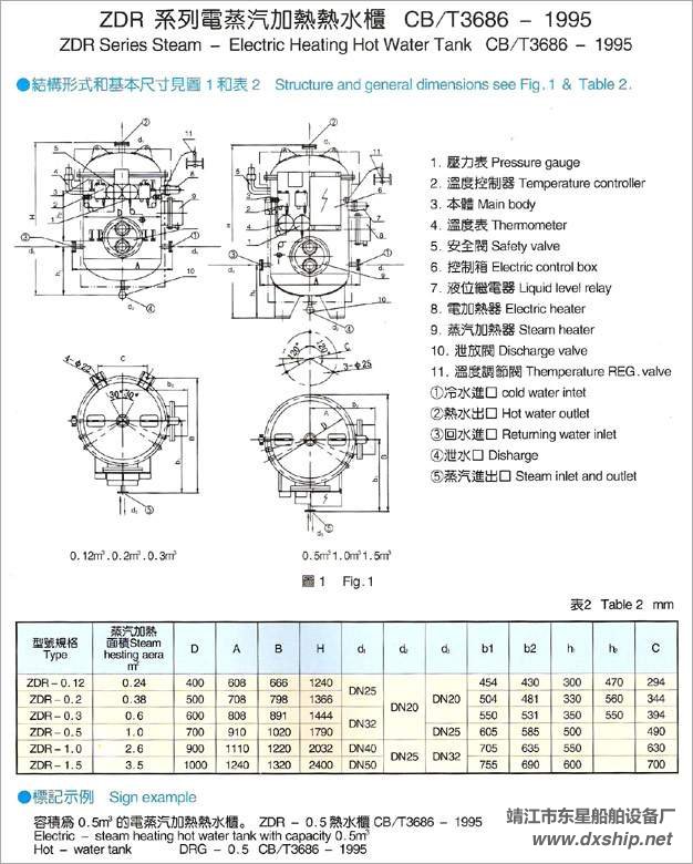 供应DRG0.12船用电加热热水柜,蒸汽电加热热水柜