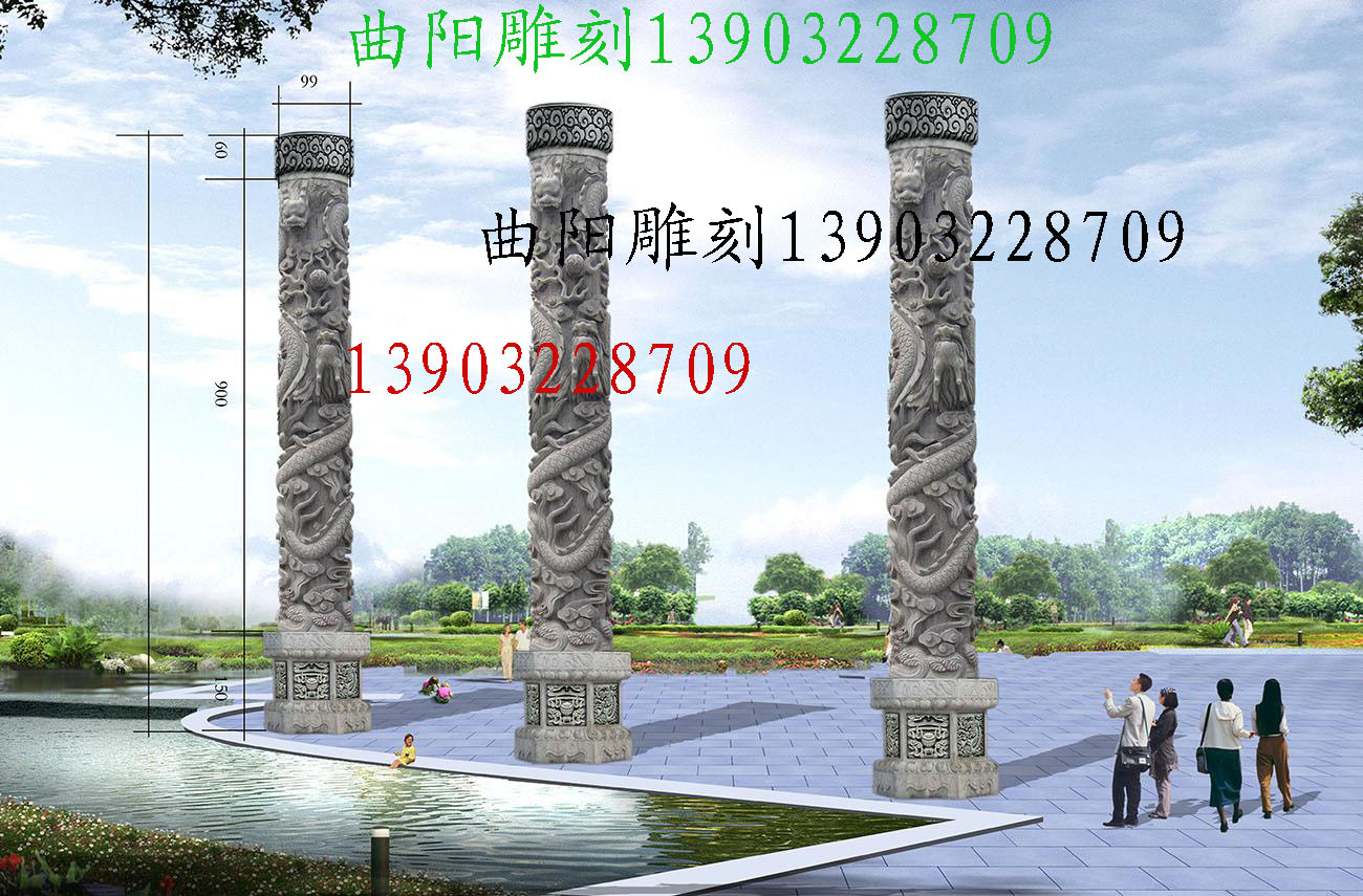供應(yīng)用于的盤龍柱子