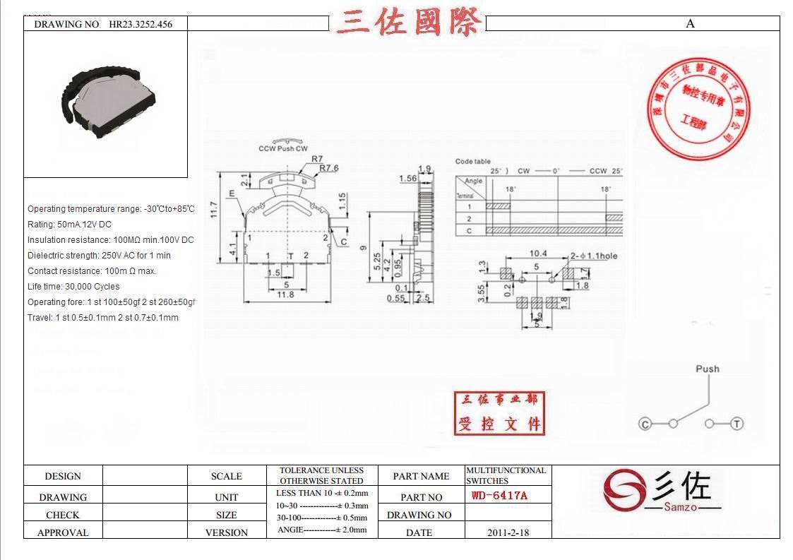 11.7*11.8波段式开关图片