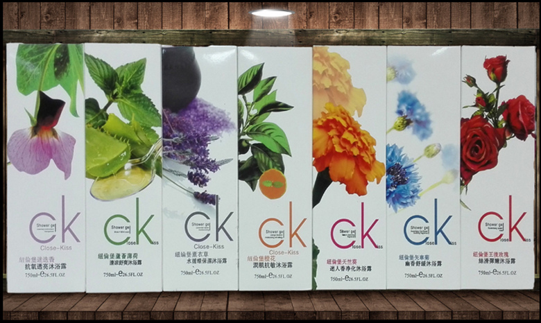 供应CK美白沐浴露750ML纸盒装 Close-Kiss玫瑰 芦荟等7个味道 正品沐浴洗护用品批发