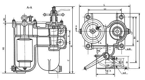 供应用于过滤油的SPL-80双筒网片式滤油器