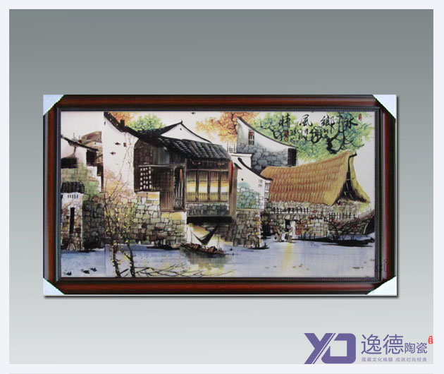 供应供应大型装饰壁画,酒店瓷板壁画手绘青花瓷板画图片