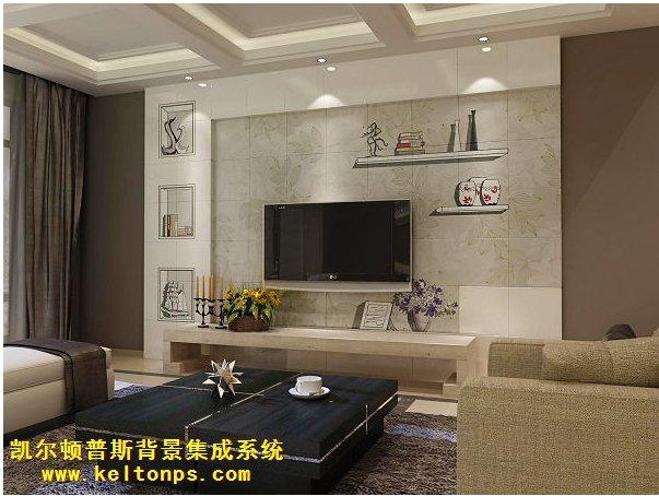 上海簡約背景墻圖片