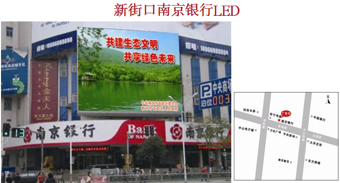 新街口南京银行LED屏图片