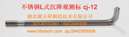 供应武汉谢天祥不锈钢L式沉降观测点 沉降观测标 房屋建筑沉降观测标志 cj-12