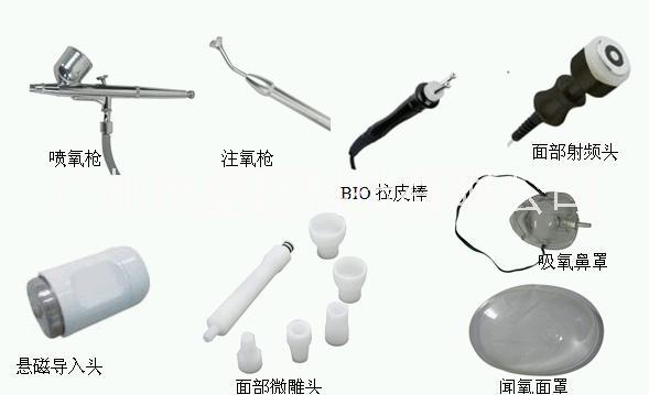 供应厂家专利产品面部吸氧豪华射频注氧仪面部微雕喷氧BIO祛皱美容仪图片