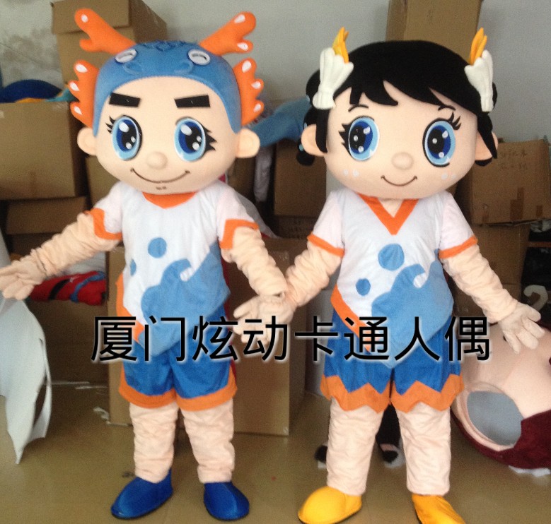 小龍人行走表演人偶服裝；圖片