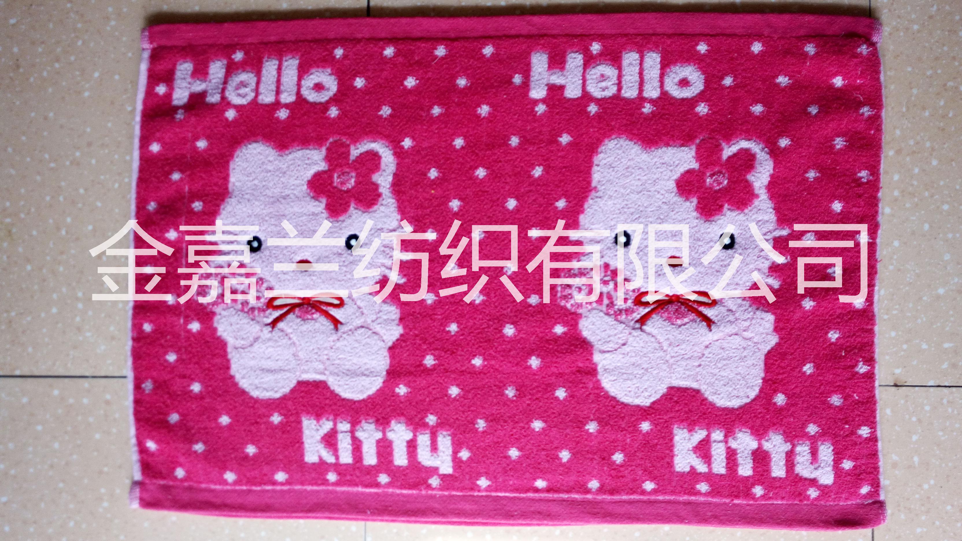 保定市hello kitty弱捻枕巾绣花厂家供应hello kitty弱捻枕巾绣花情侣枕巾婚庆枕巾