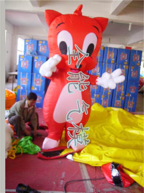 充气活动卡通，狐狸造型行走卡通