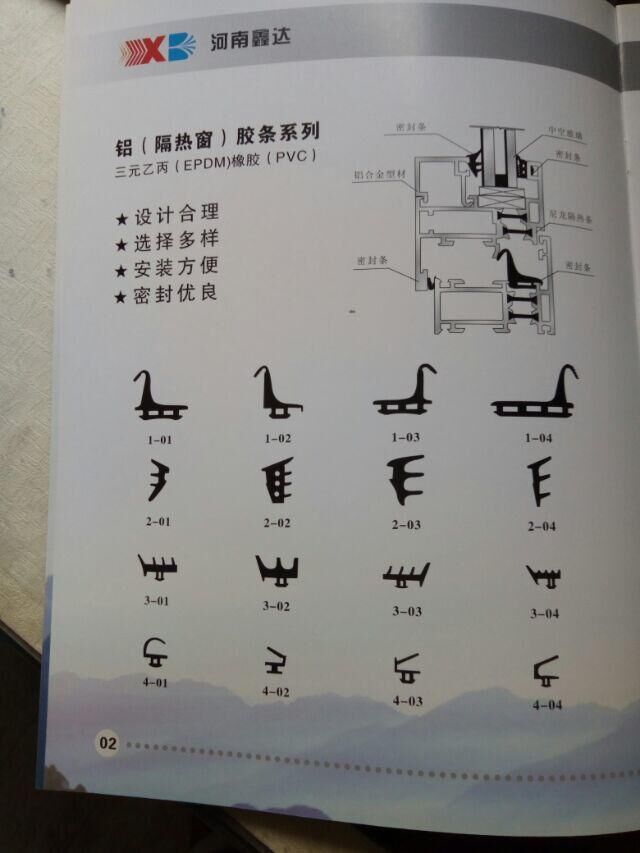 门窗密封胶条移门条断桥图片