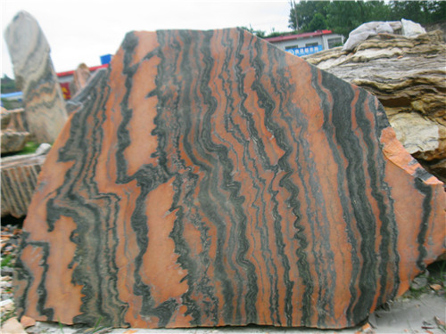 南陽晚霞紅風(fēng)景石批發(fā)圖片