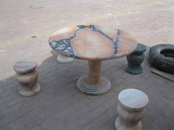 南陽大理石石桌石臺石凳價格圖片