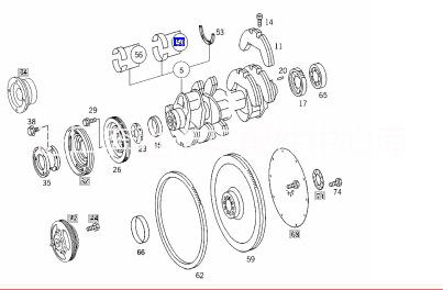 进口德国奔驰卡车配件发动机 曲轴供应用于发动机配件的进口德国奔驰卡车配件发动机 曲轴