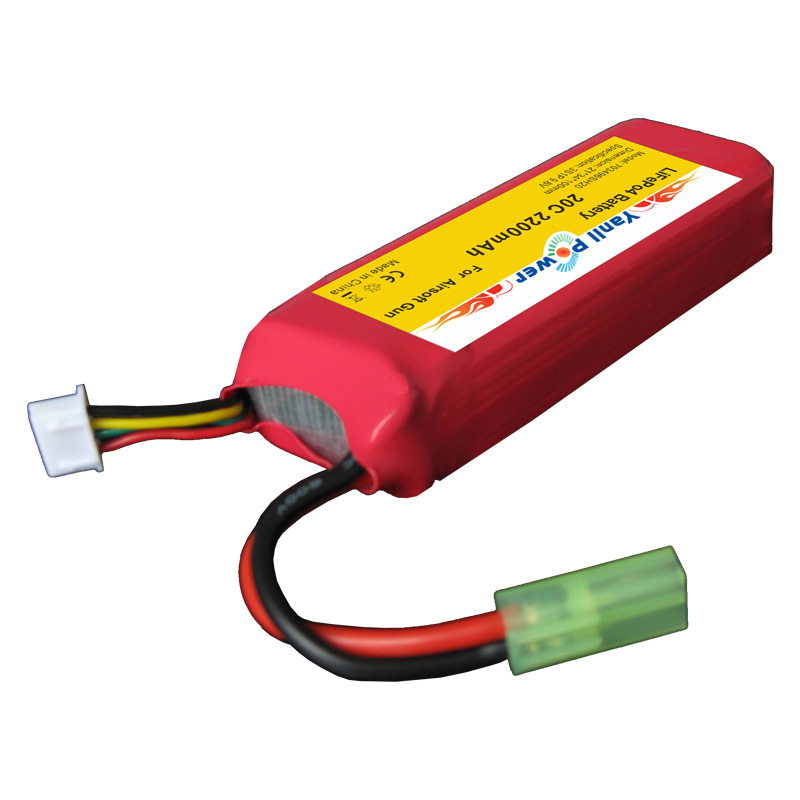 供应用于电动玩具的高倍率磷酸铁锂电池9.6V2200mAh20C图片