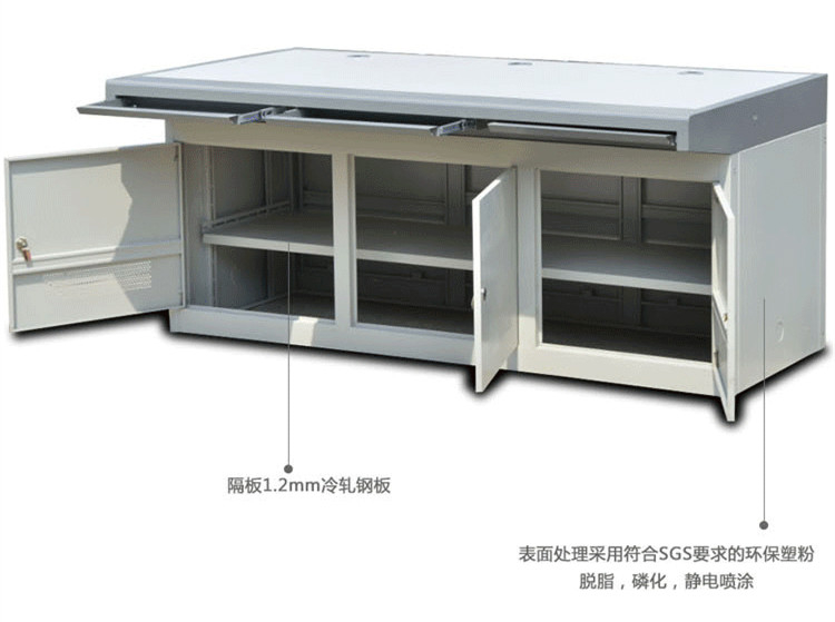 三位操作台 三联平台机柜图片