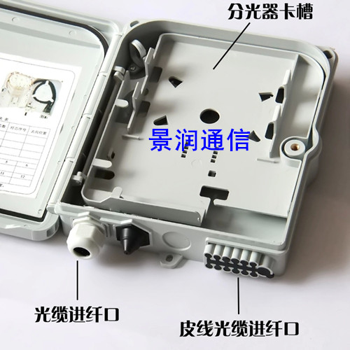 8芯插片式光分路器箱ABS分纤箱图片