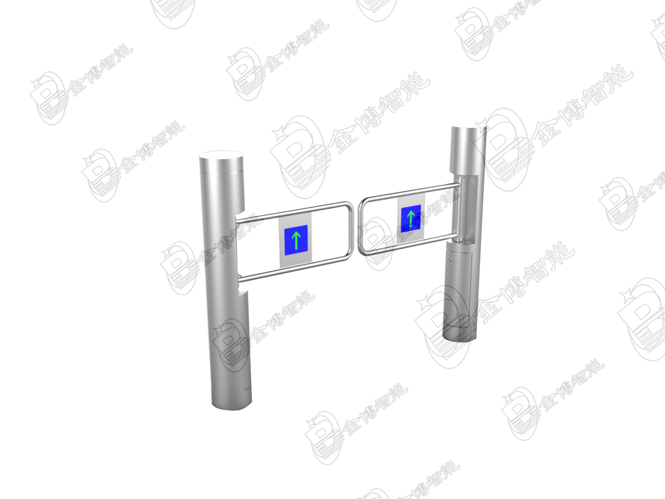 郑州商场圆柱摆闸护栏摆闸快速翼闸图片