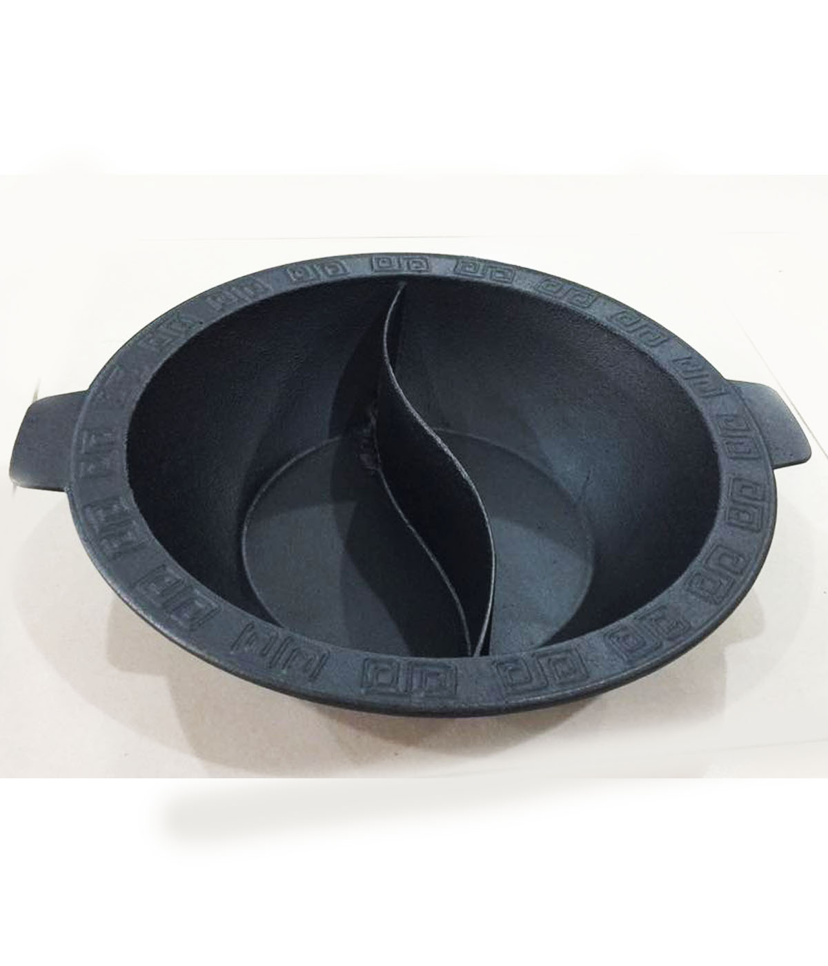 加厚火鍋專用鑄鐵鴛鴦鍋回字紋特色圖片/加厚火鍋專用鑄鐵鴛鴦鍋回字紋特色樣板圖 (2)