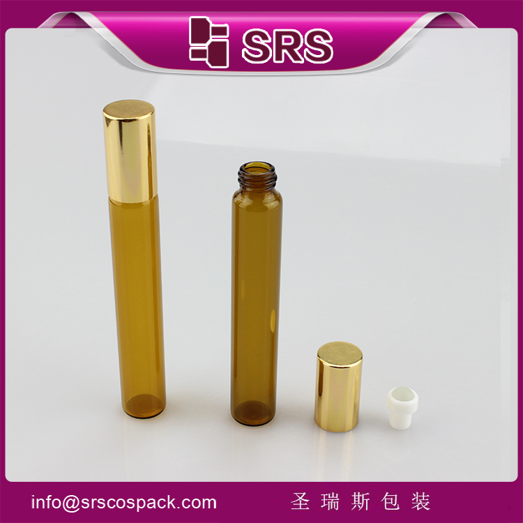 大量现货BLP-5ML10ML茶色玻璃走珠瓶精油瓶香水瓶玻璃珠铝盖图片