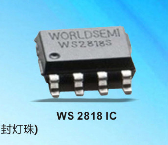 供应用于LED灯条，点光源 模组 WS2818断点续传8脚驱动IC