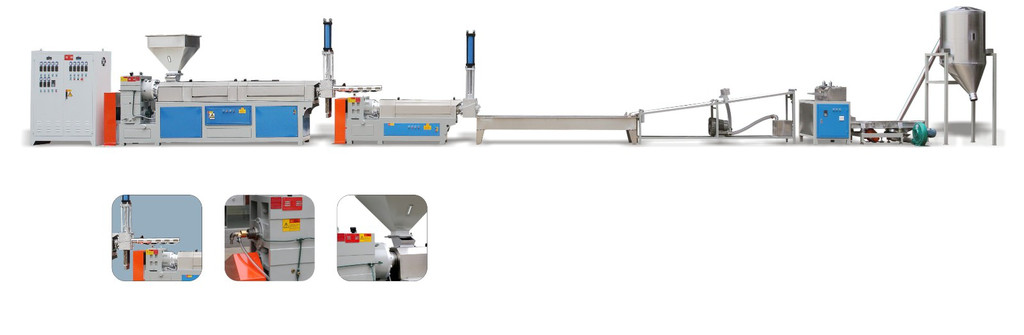 广东东莞供应大产能PP吨包废旧再生塑料造粒机组价格型号图片