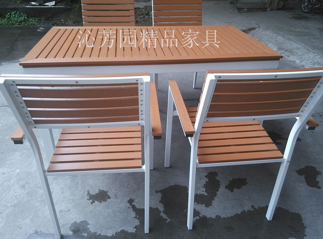 戶外休閑家具塑木園林餐桌椅組合圖片/戶外休閑家具塑木園林餐桌椅組合樣板圖 (2)