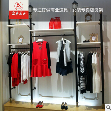 女装专卖店时尚货架 品牌女装中岛架 服装展示架