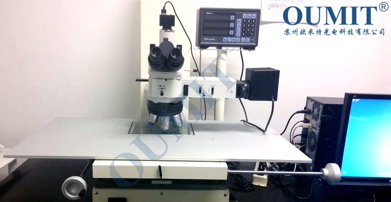 供应镭射漏铜盲孔残胶孔径测量显微镜金相工具显微镜台湾日本进口毛刺检查图片
