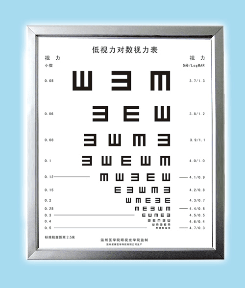 低视力专用视力表灯箱图片