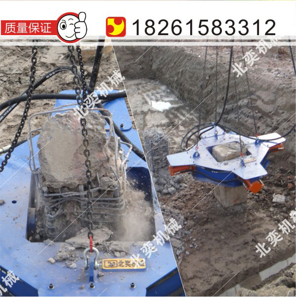 供应圆型破桩机 Hydraulic 桩基工程水泥桩破除工具 方形破桩机可安装于挖掘机、吊机上使用图片