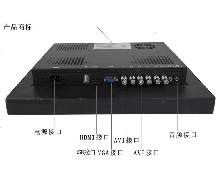 供应用于遥控壁挂的厂家直销20寸液晶监视器报价包邮三星LG液晶屏五金外壳加工厂家直销安防交通银行小区专用图片