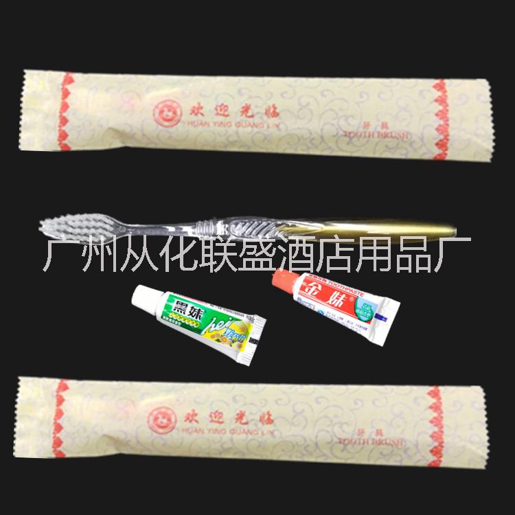 酒店一次性牙膏牙刷 可定LOGO 二合一套装  环保袋牙刷牙膏