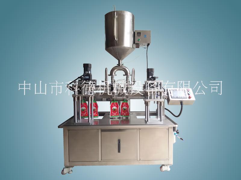 广东中山自动吸嘴袋吸吸果冻灌装旋盖机厂家报价自立袋灌装机