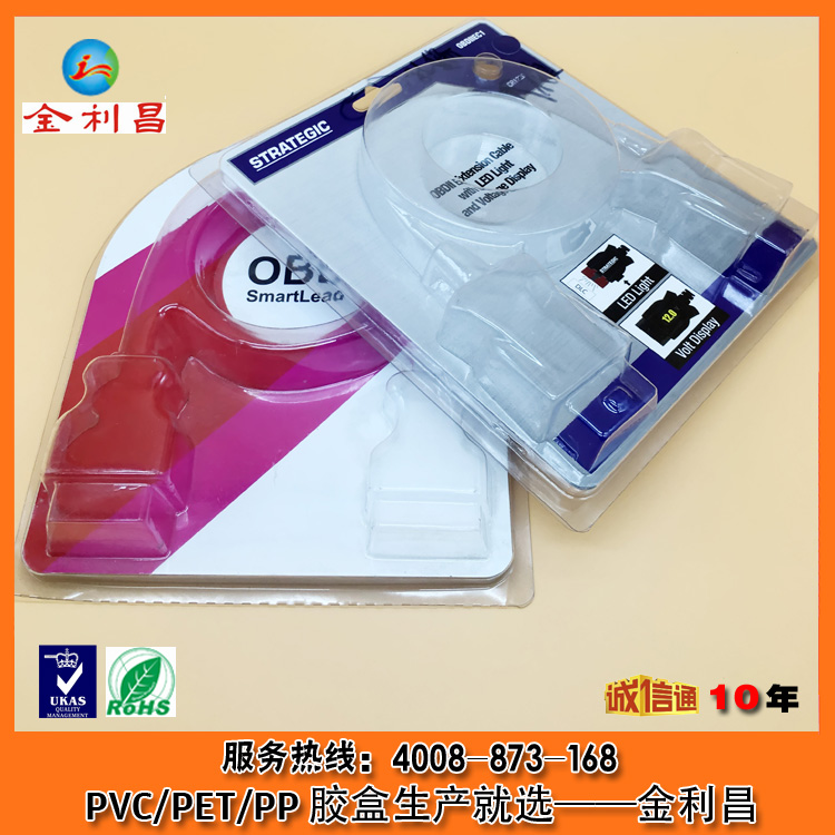 OBD/欧标电源线插头吸塑包装图片