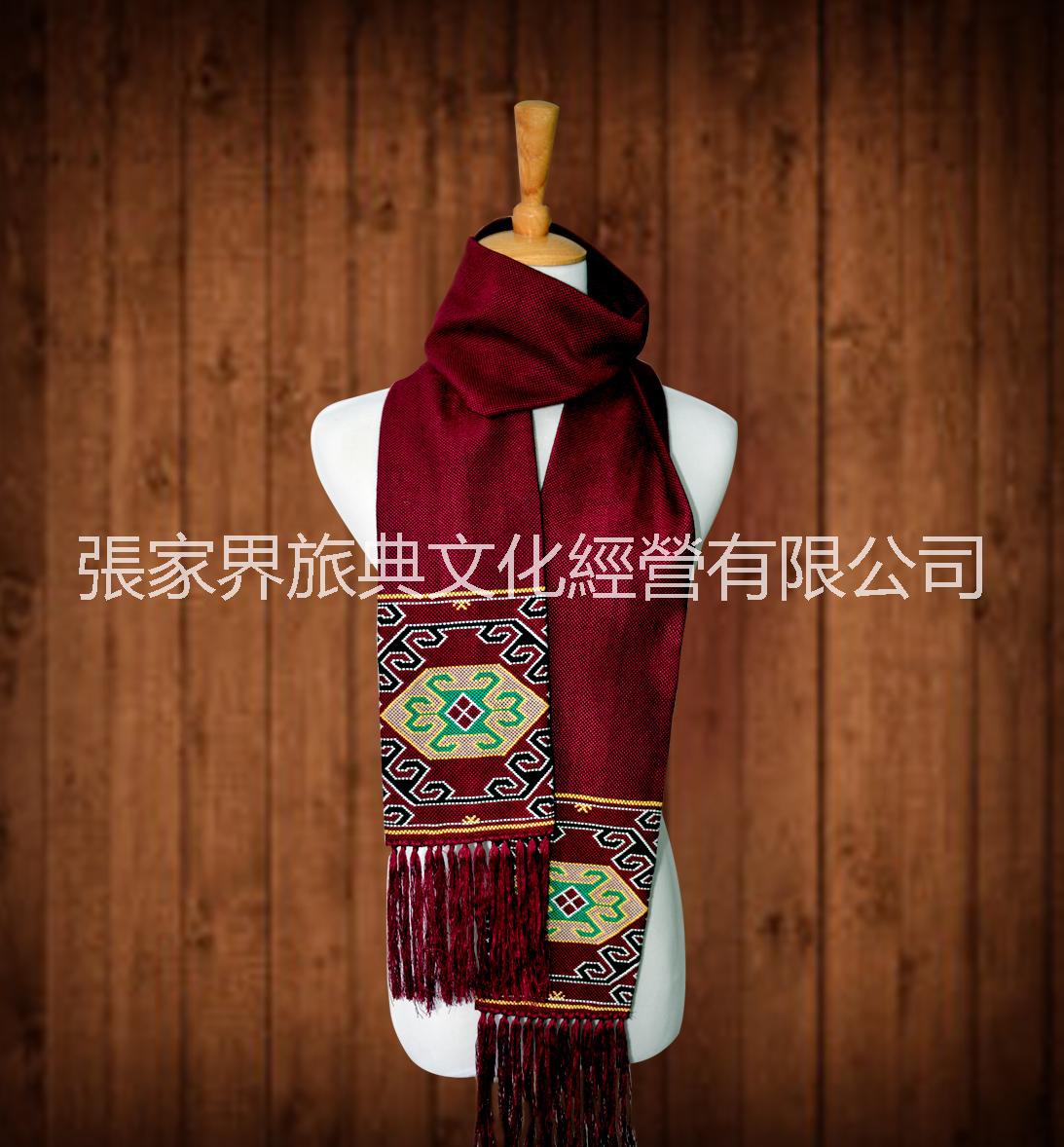 土家織錦西蘭卡普手工圍巾圖片