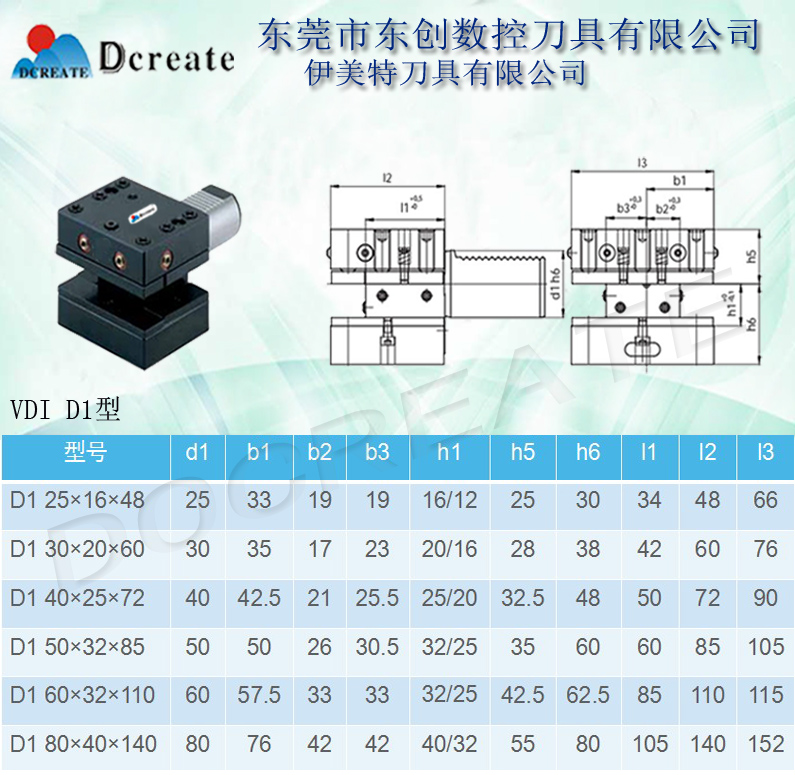 VDI万向外径刀座机床固定方刀座D1D2右手左手机床刀架数控刀具图片