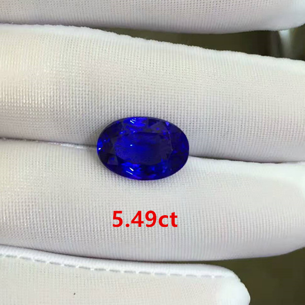 5.49克拉橢圓形坦桑石戒面圖片/5.49克拉橢圓形坦桑石戒面樣板圖 (4)