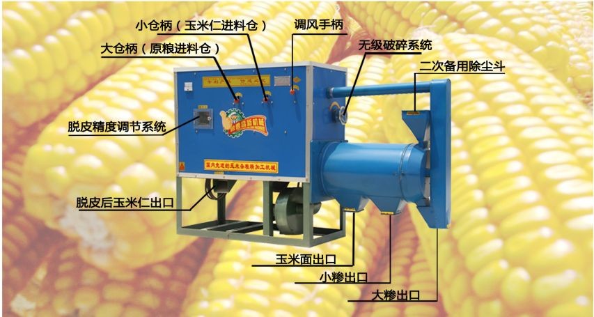 玉米副产品玉米脱皮抛光机玉米碴