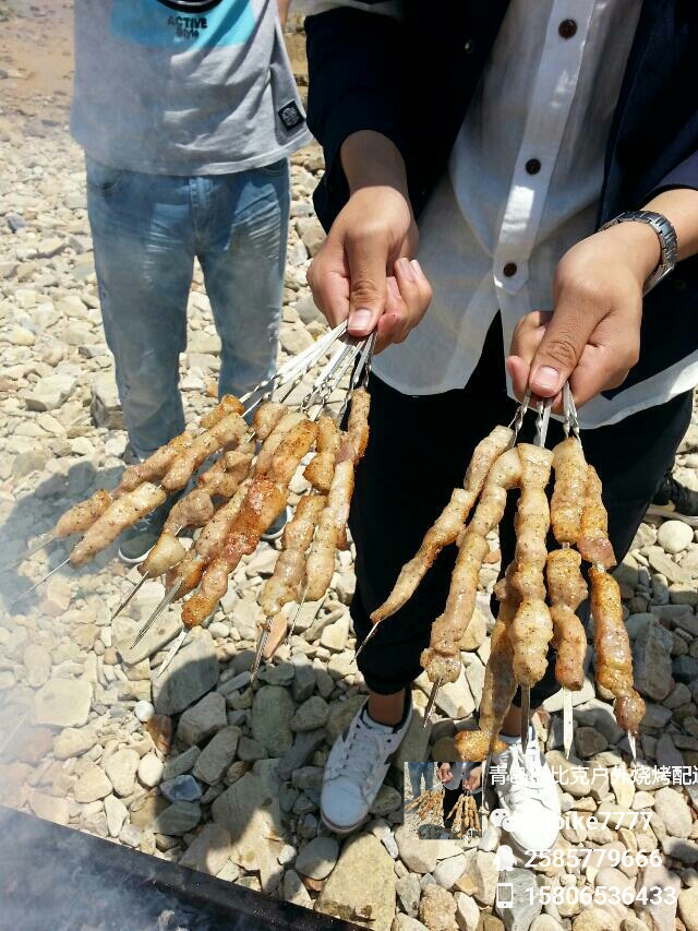 青岛巴比克沙滩海边烧烤图片