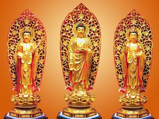供應(yīng)西方三圣銅雕佛像圖片