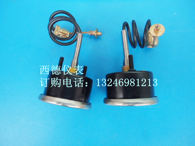 40MM面板安裝，帶安裝支架0~4BAR毛細壓力表，蒸汽壓力表，水壓表