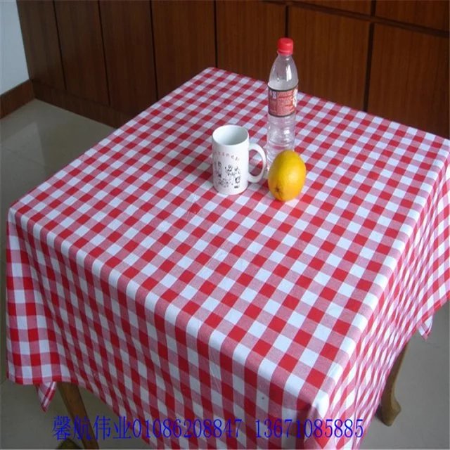 餐廳格子臺布加工定做廠家直銷