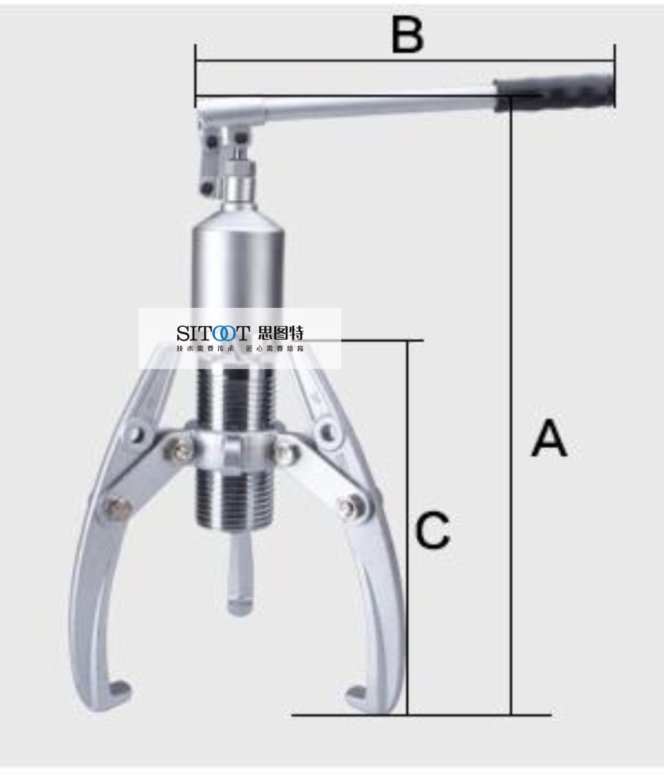 整体式液压拉马单钩双孔拔轮器5T-20T轴承拉马工具三爪拉马图片