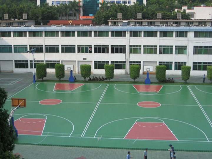 天津籃球場施工圖片