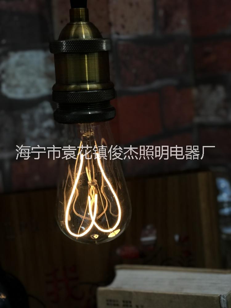 ST64爱迪生仿古灯led柔性灯灯丝灯心型创意独特造型简约欧式风格图片