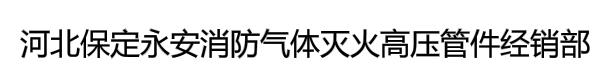 河北保定永安消防气体灭火高压管件经销部